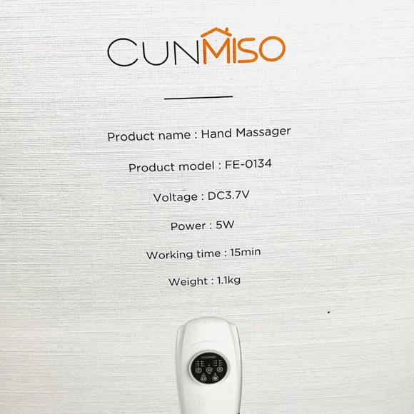 Cunmiso Cordless Electric Hand Massager Arthritis Air Compression Pain Relief - Picture 5 of 10